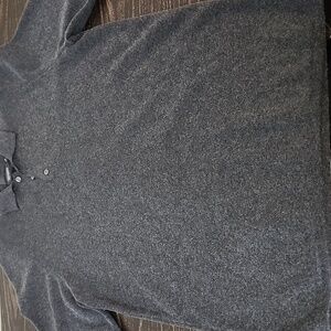 Mark Weldon Merino Wool Sweater Gray 1/4 Button collar XXL